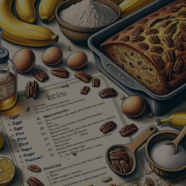 Quelle est la recette pour un banana bread moelleux avec des noix de pécan ?